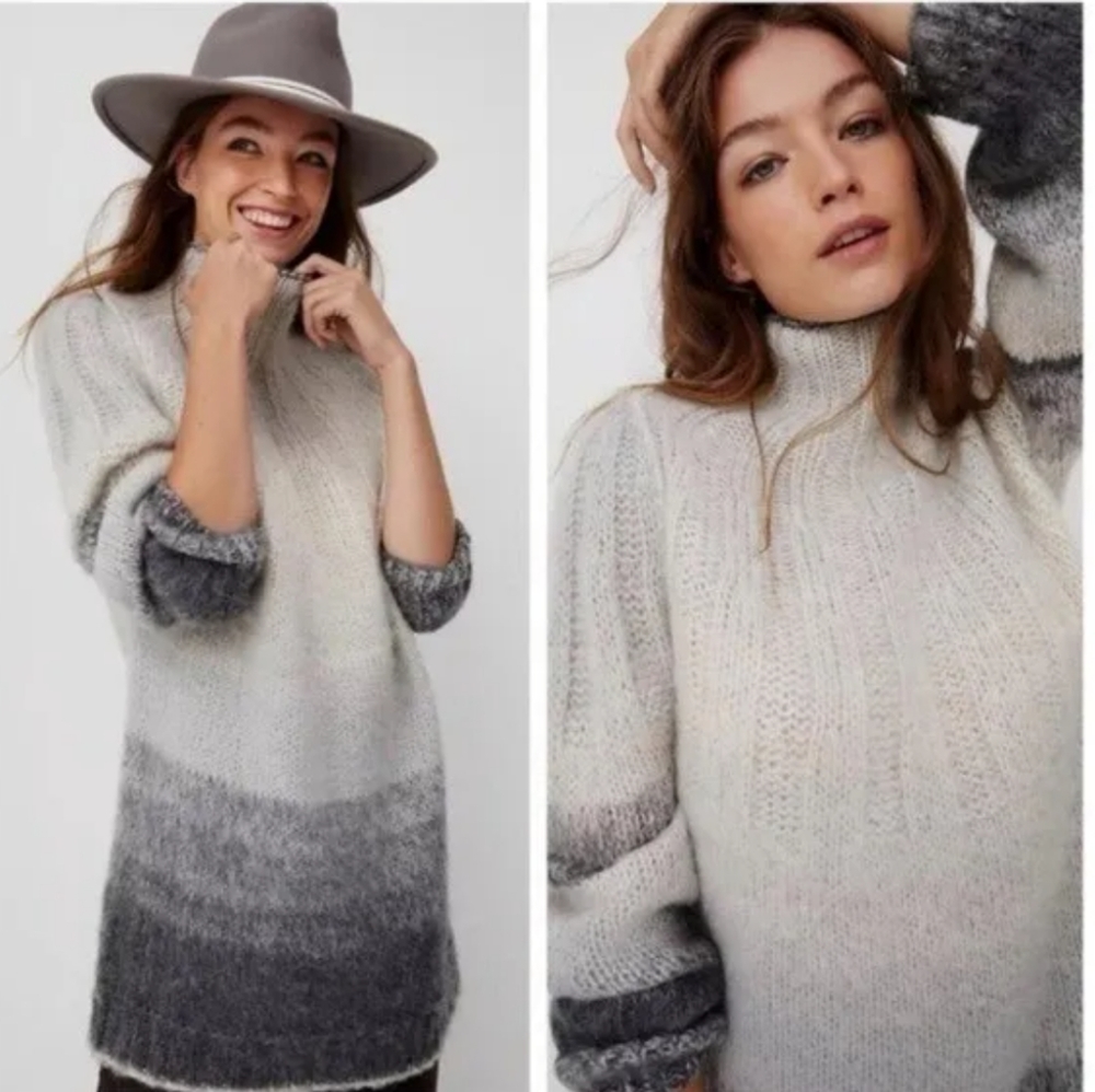 Anthropologie Perri alpaca wool ombre sweater XS